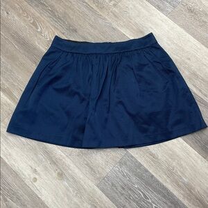 Banana Republic Lined Navy Textured Flare Mini Skirt Size 14